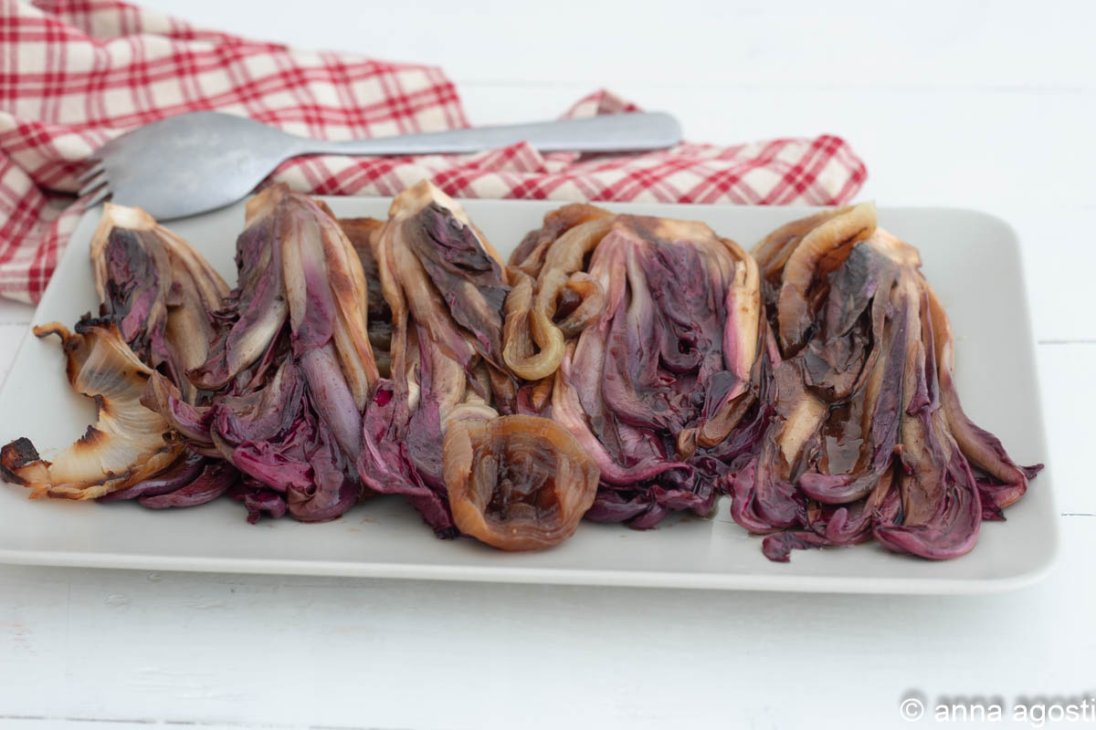 Radicchio à la plancha avec oignons