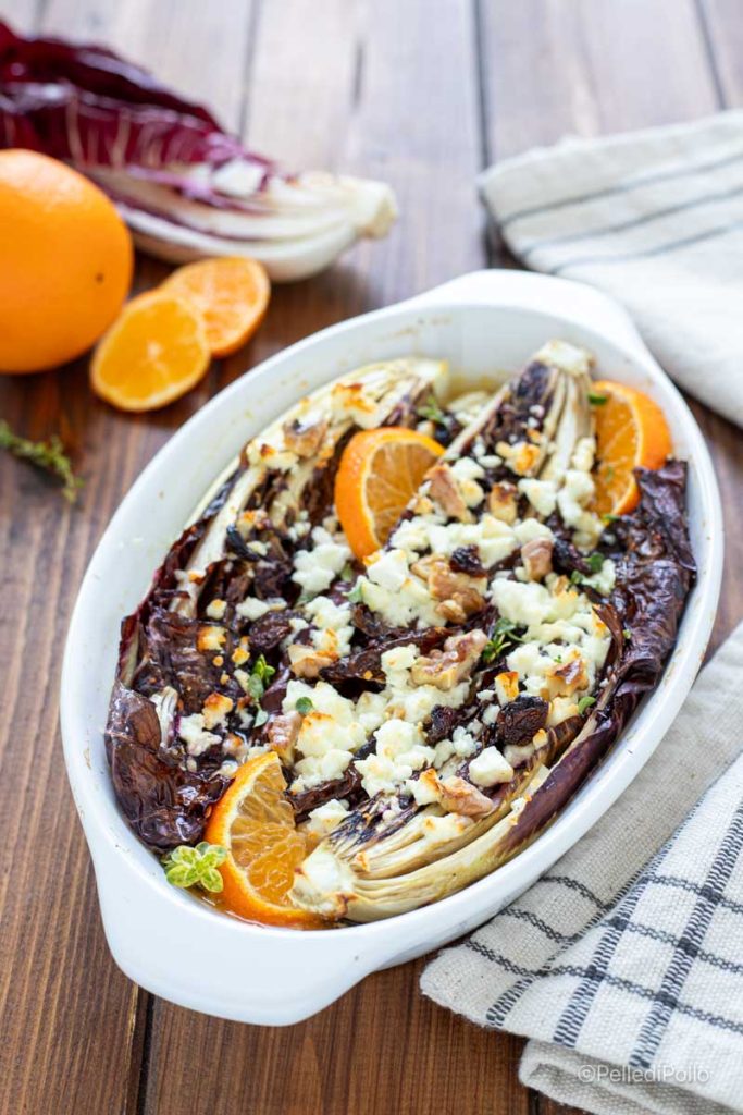 feta avec radicchio au four