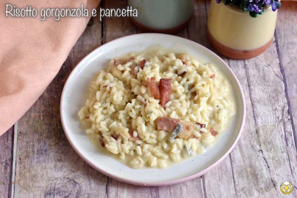 risotto au gorgonzola et pancetta crémeux savoureux recette facile avec vidéo il chicco di mais