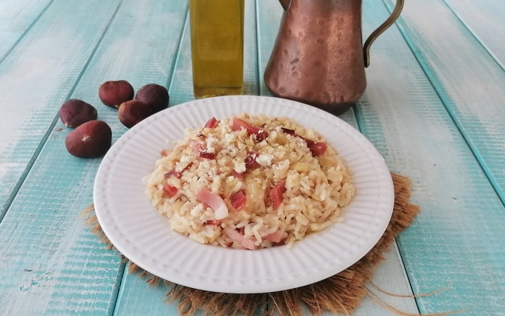 risotto marrons et speck