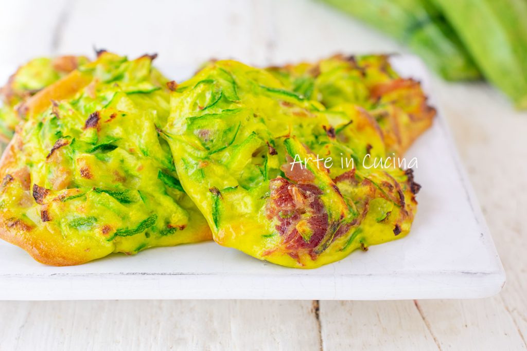 Rösti de courgettes au four avec jambon