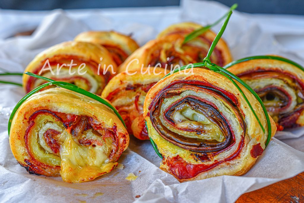 Roulades de feuilleté aubergines et speck rapides