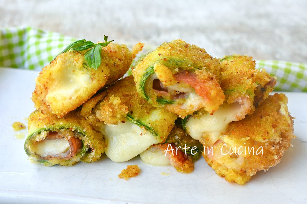 Roulés courgettes et jambon gratinés