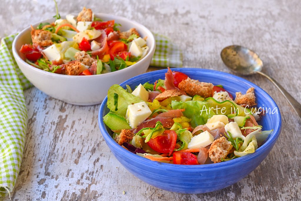 Salade speck courgettes et provola