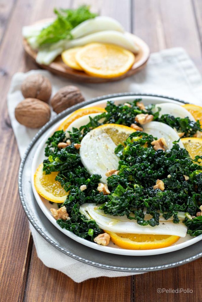 salade de chou noir avec oranges et noix