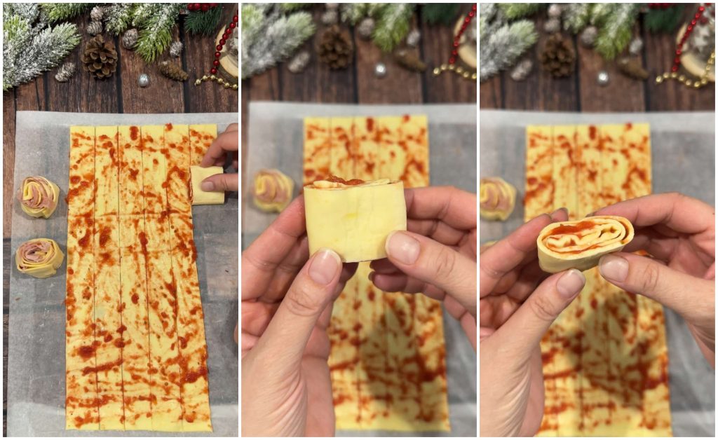 sapin avec pâte feuilletée