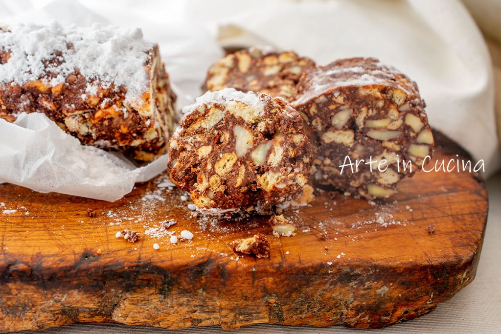 Saucisson au chocolat aux amandes