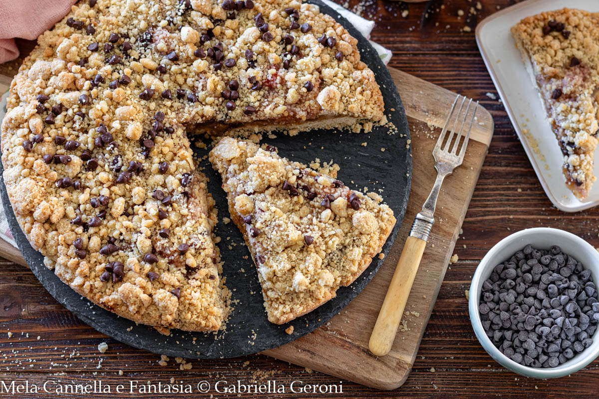 Sbriciolée aux figues sans lactose avec figues fraîches