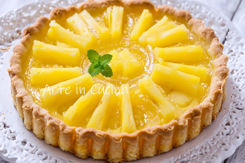Tarte froide ananas et citron