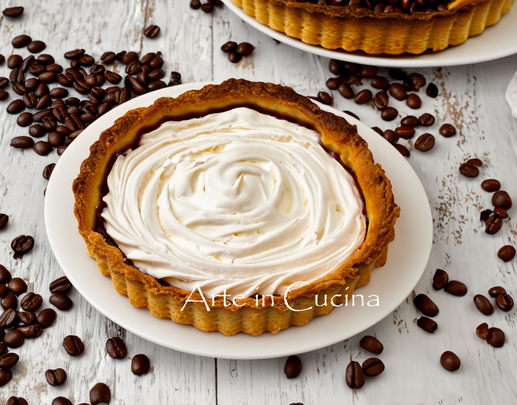 Tarte crémeuse au café