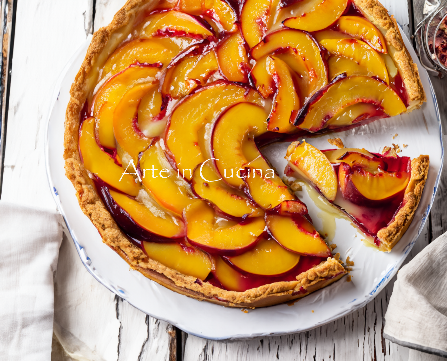 Tarte de grand-mère aux pêches