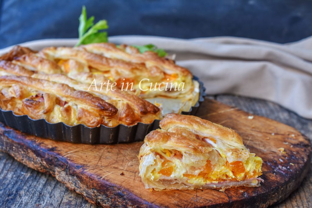 Tarte de potiron salée avec jambon