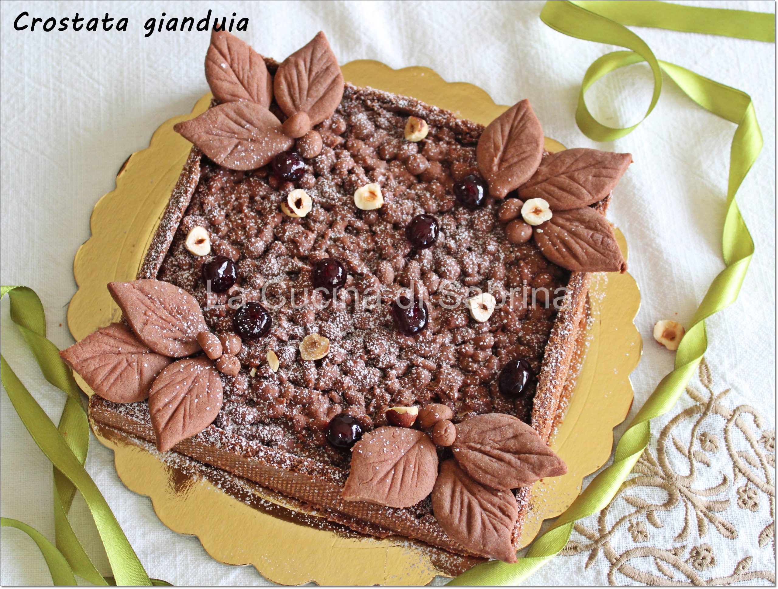 Tarte à la crème de gianduia
