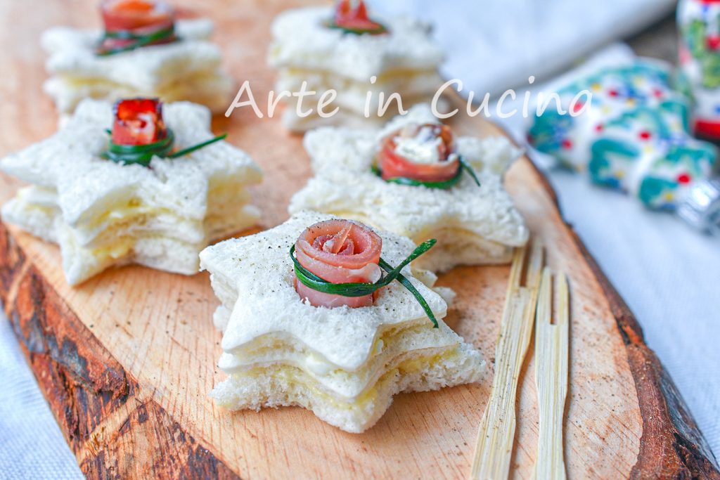 Tartines étoile de Noël vol au vent apéritif rapide