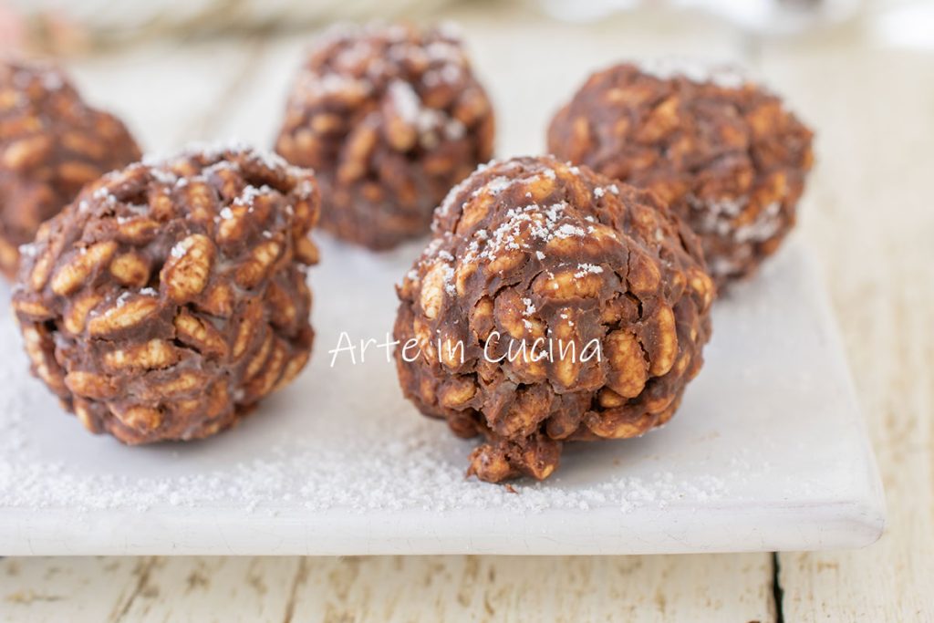 Truffes de riz soufflé au yaourt