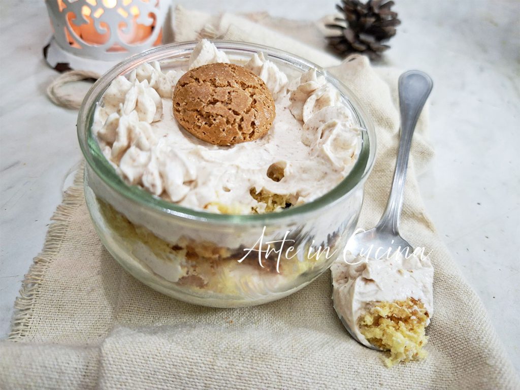 VERRES de PANDORO à l'AMARETTO