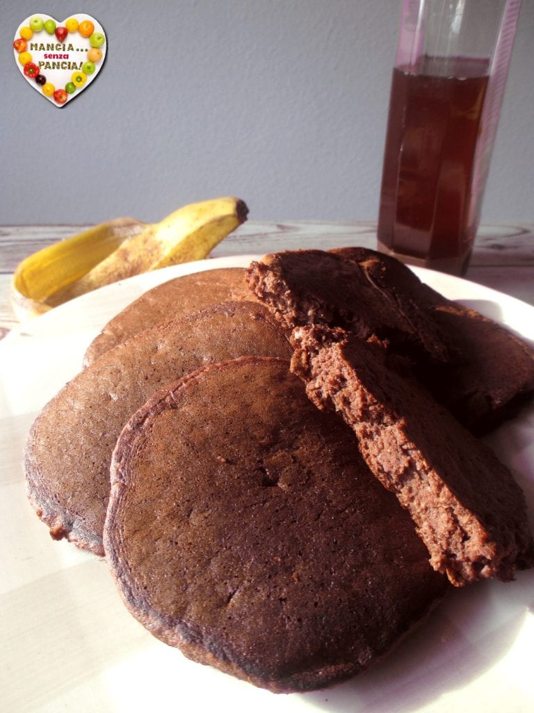 Pancakes chocolat et banane, sans sucre, Mange sans Ventre