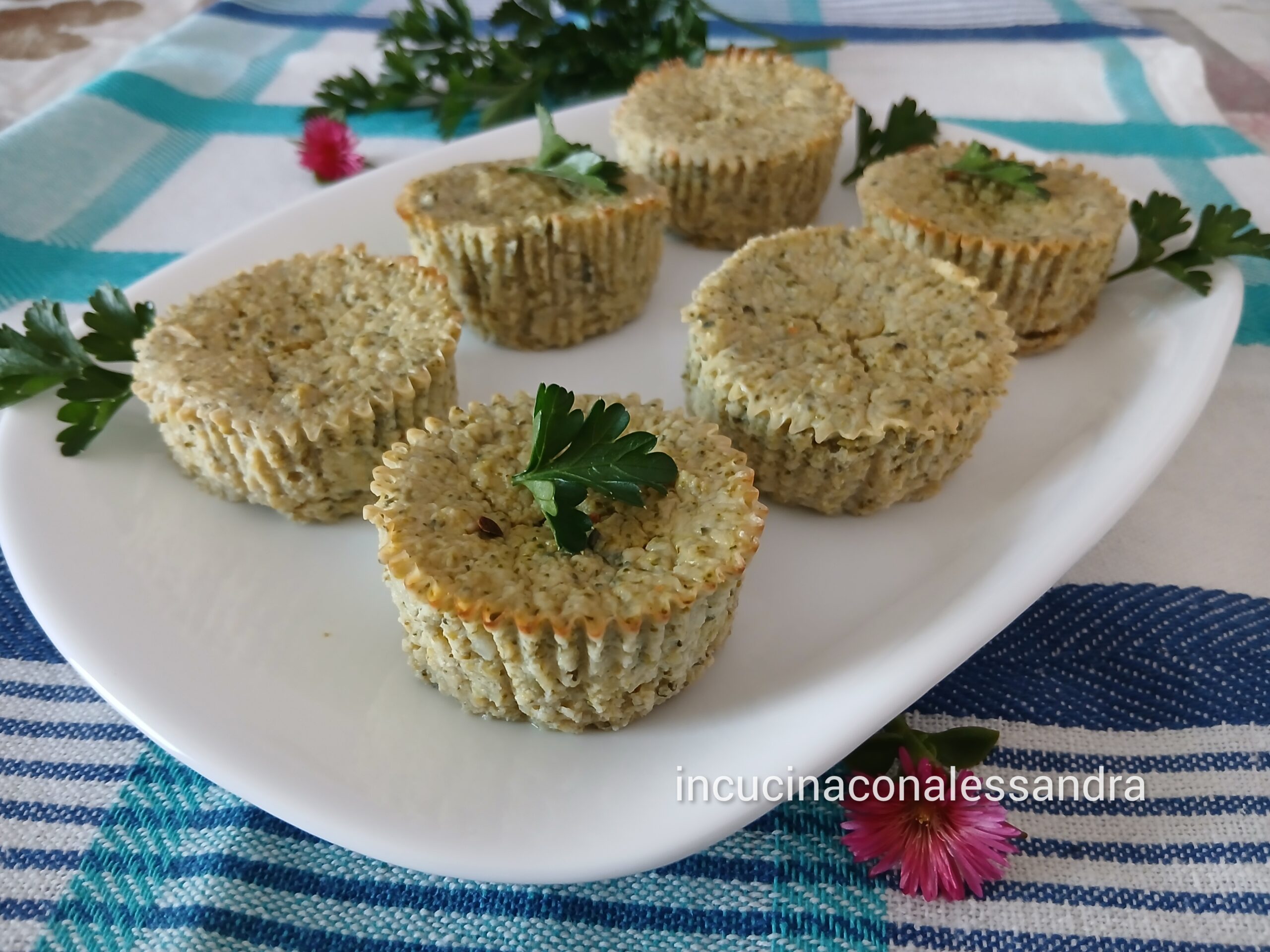 Flans de brocolis et ricotta