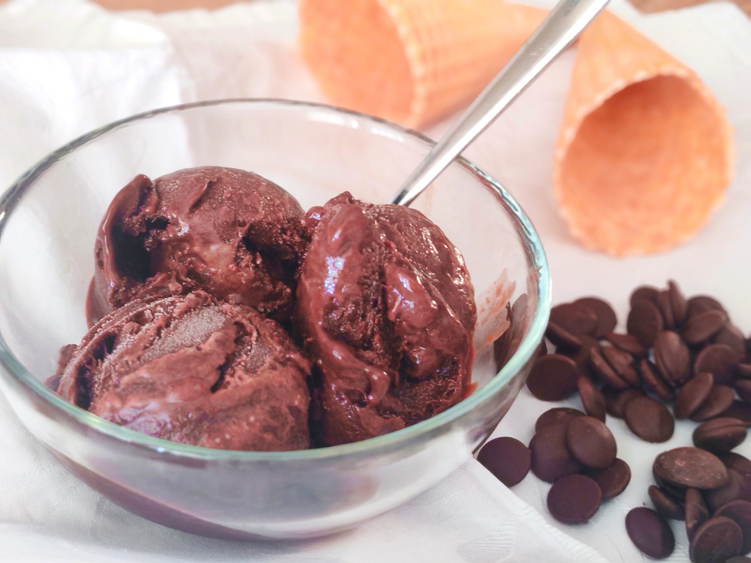 Glace au chocolat sans sorbetière