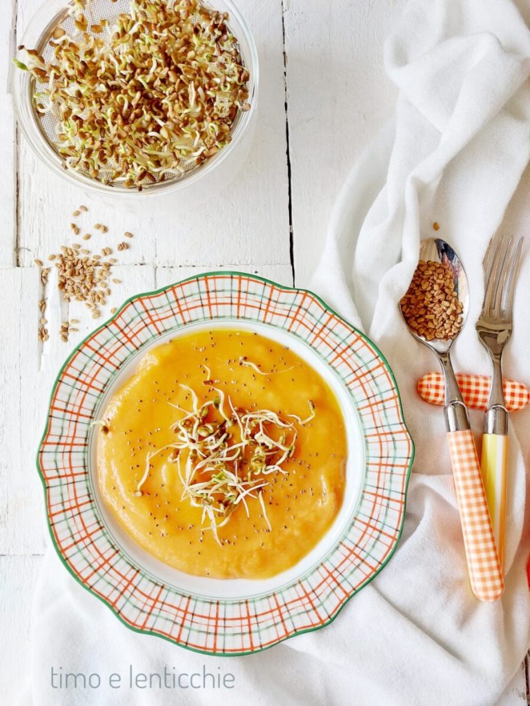 Crème de poireaux et pommes de terre au fenugrec