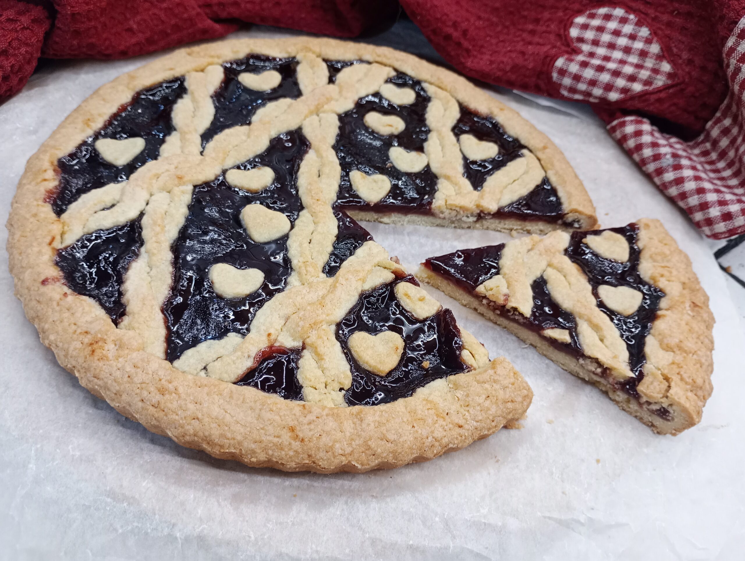 Tarte au beurre avec confiture