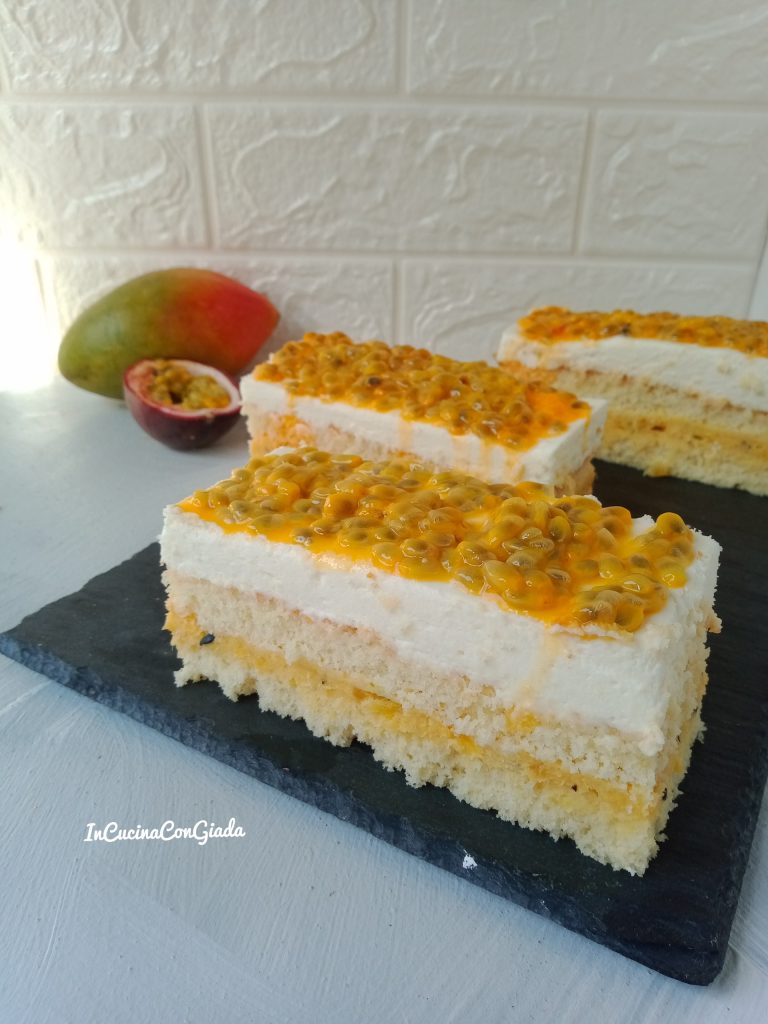 Gâteau crémeux à la mangue