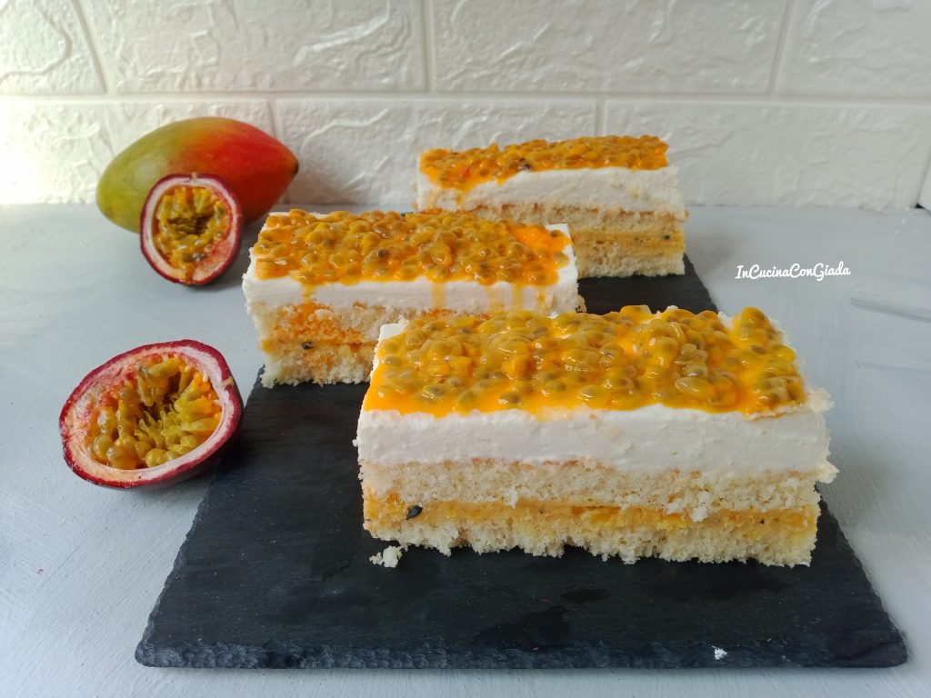 Gâteau crémeux à la mangue