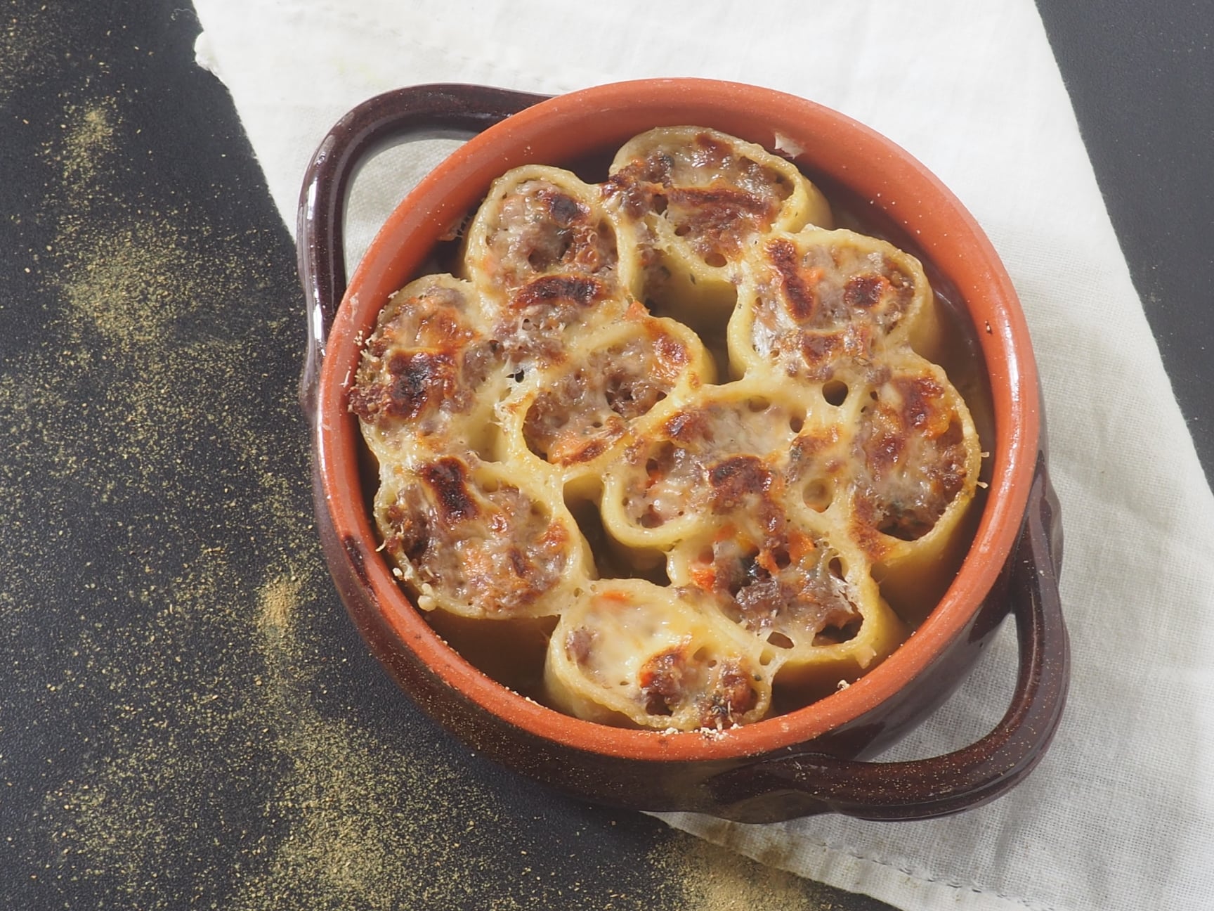 Schiaffoni à la saucisse (paccheri)