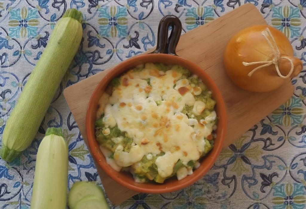 Gnocchi gratinés aux courgettes et provola