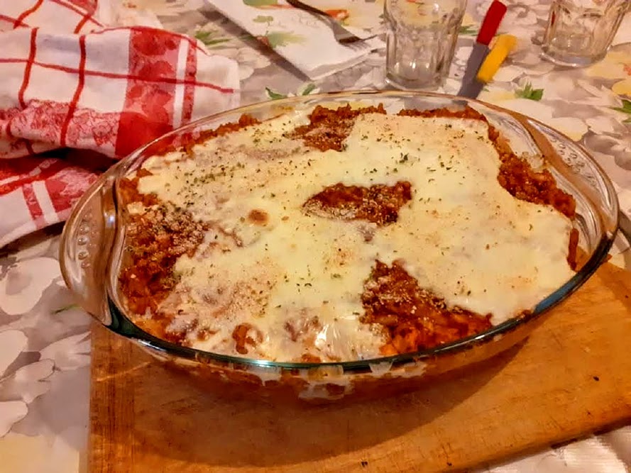 Gratin de riz au four sans viande hachée