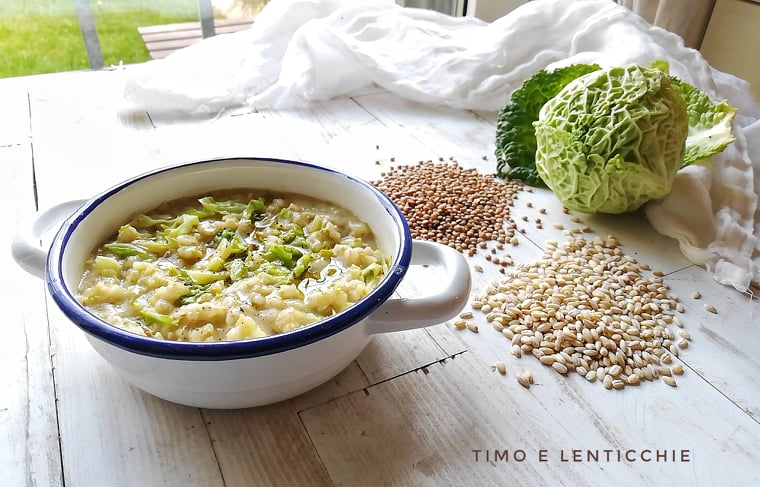 Chou frisé avec orge et lentilles de Sonia Catenacci