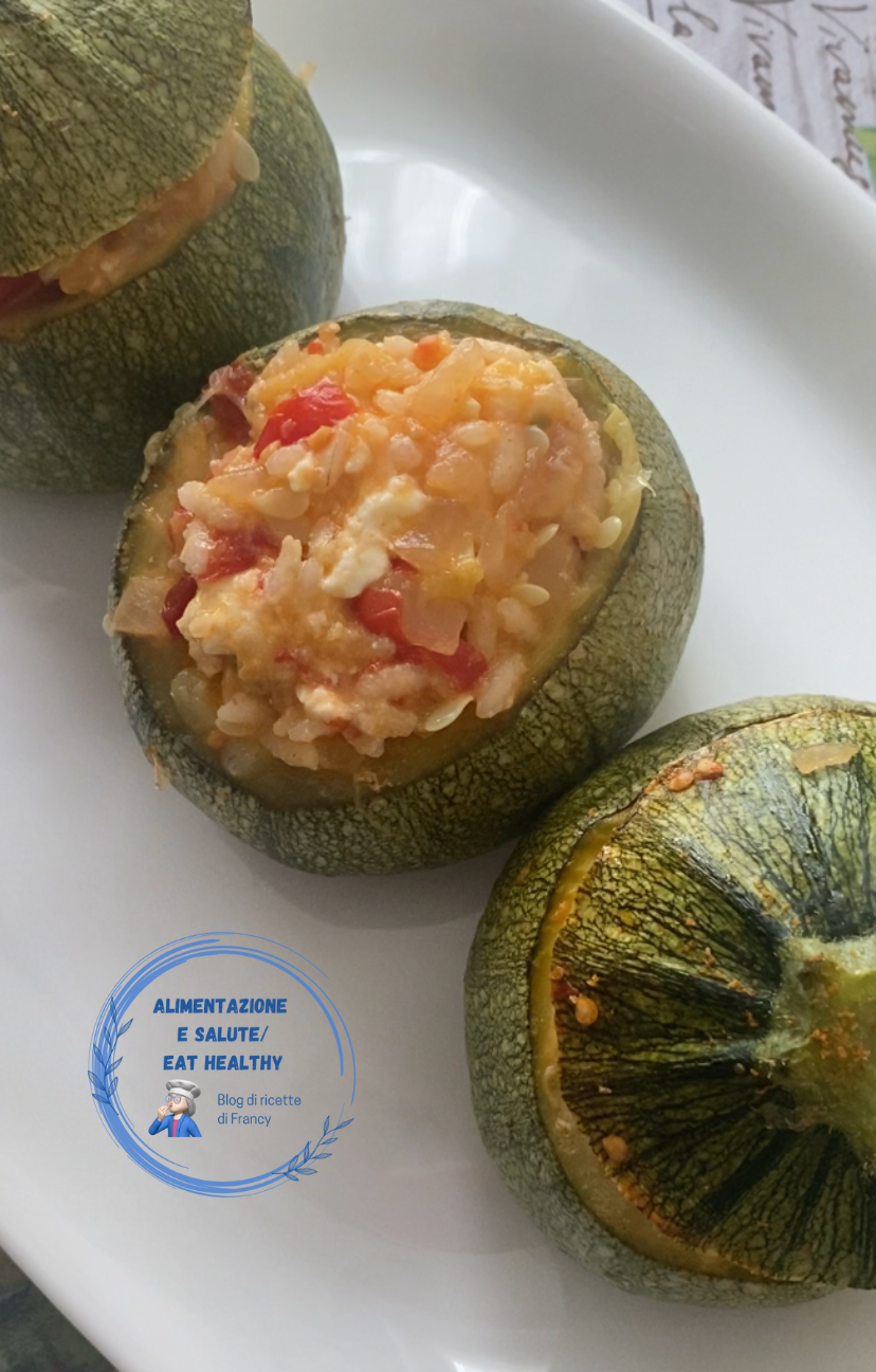 Courgettes farcies au riz à la poêle