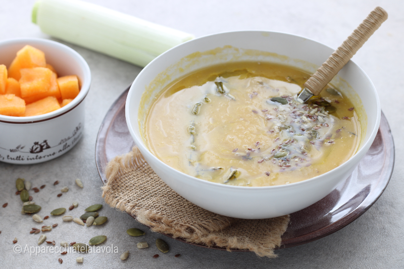 créme de potiron et poireaux