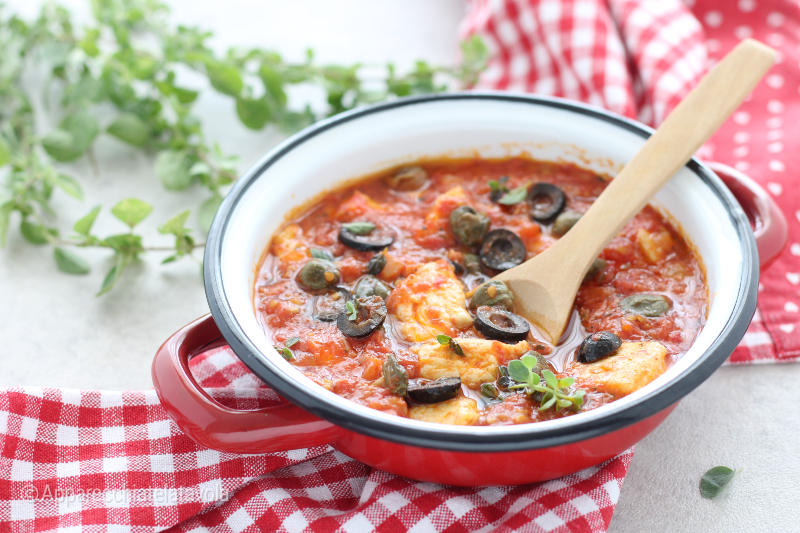 ÉMINCÉS DE POULET À LA PIZZAIOLA SANS MOZZARELLA