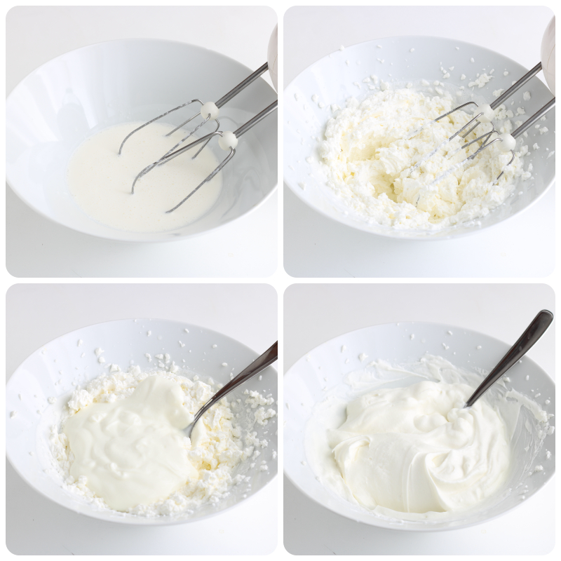 crème panna et yaourt pour dessert aux fraises