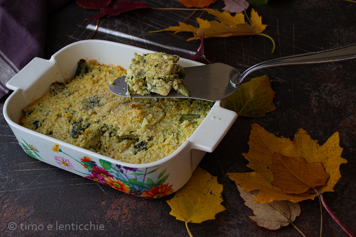 Flan de millet avec chicorée