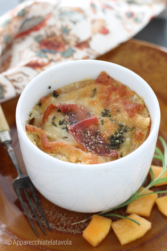 Flans de courge et scamorza