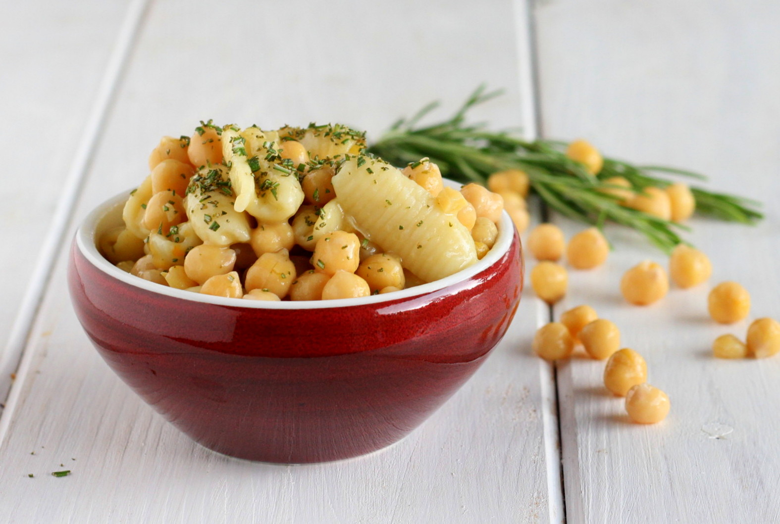 Pasta et pois chiches estivale