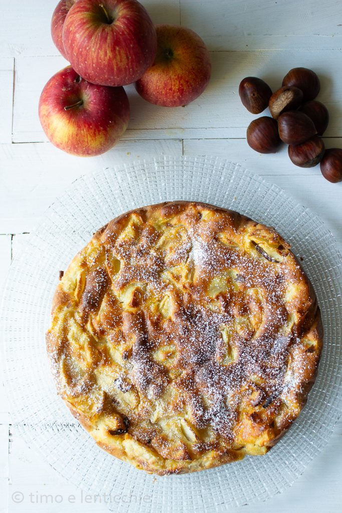 Gâteau aux pommes et crème végane