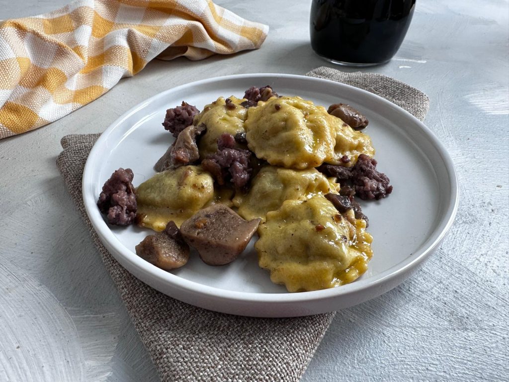 Raviolis brocolis et saucisse
