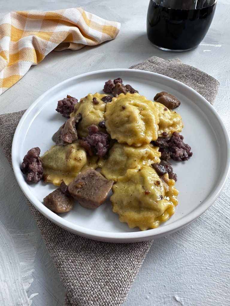 Raviolis brocolis et saucisse