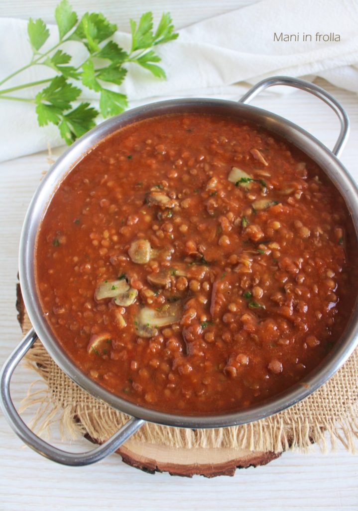 Soupe rustique aux Lentilles et Champignons