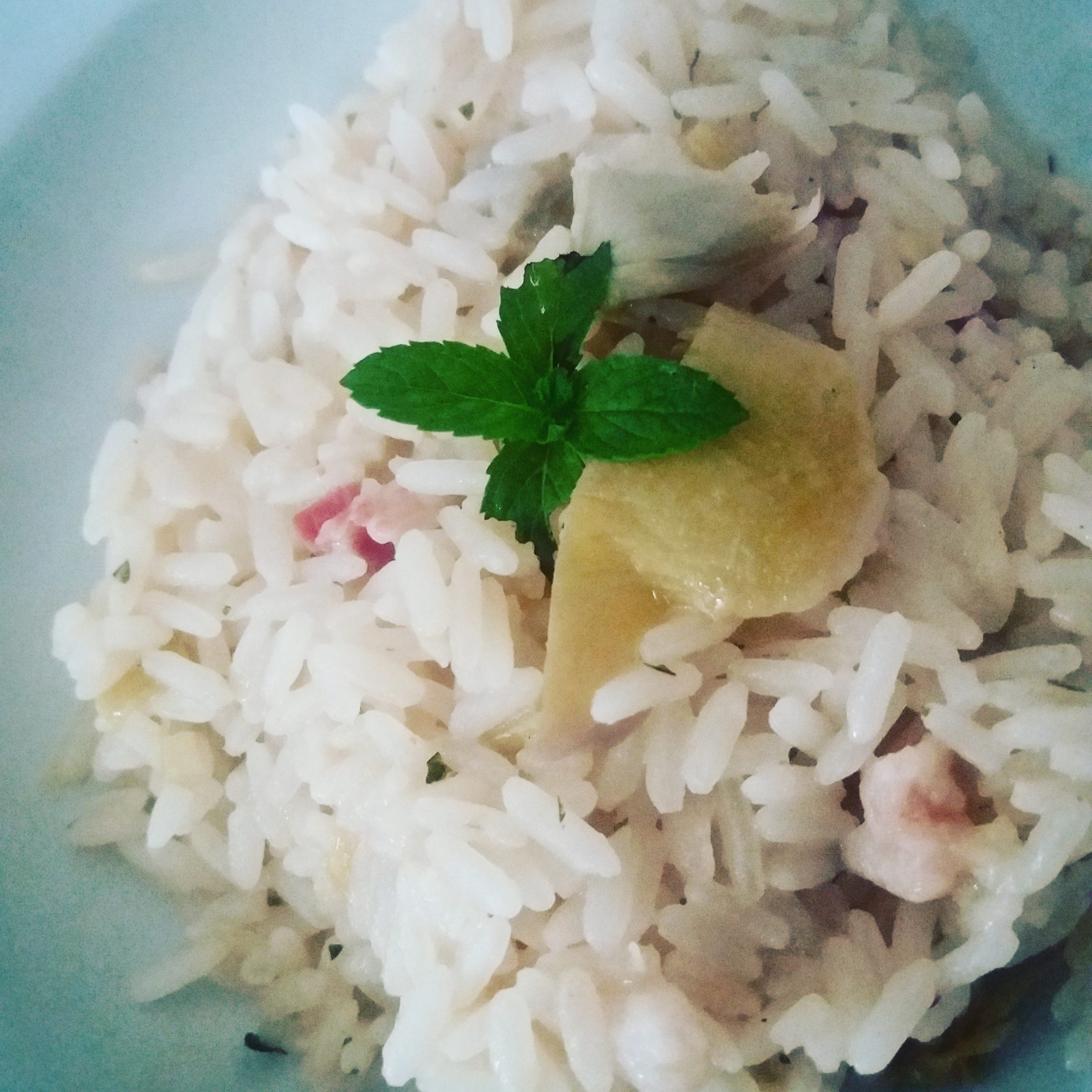 Risotto speck et artichauts