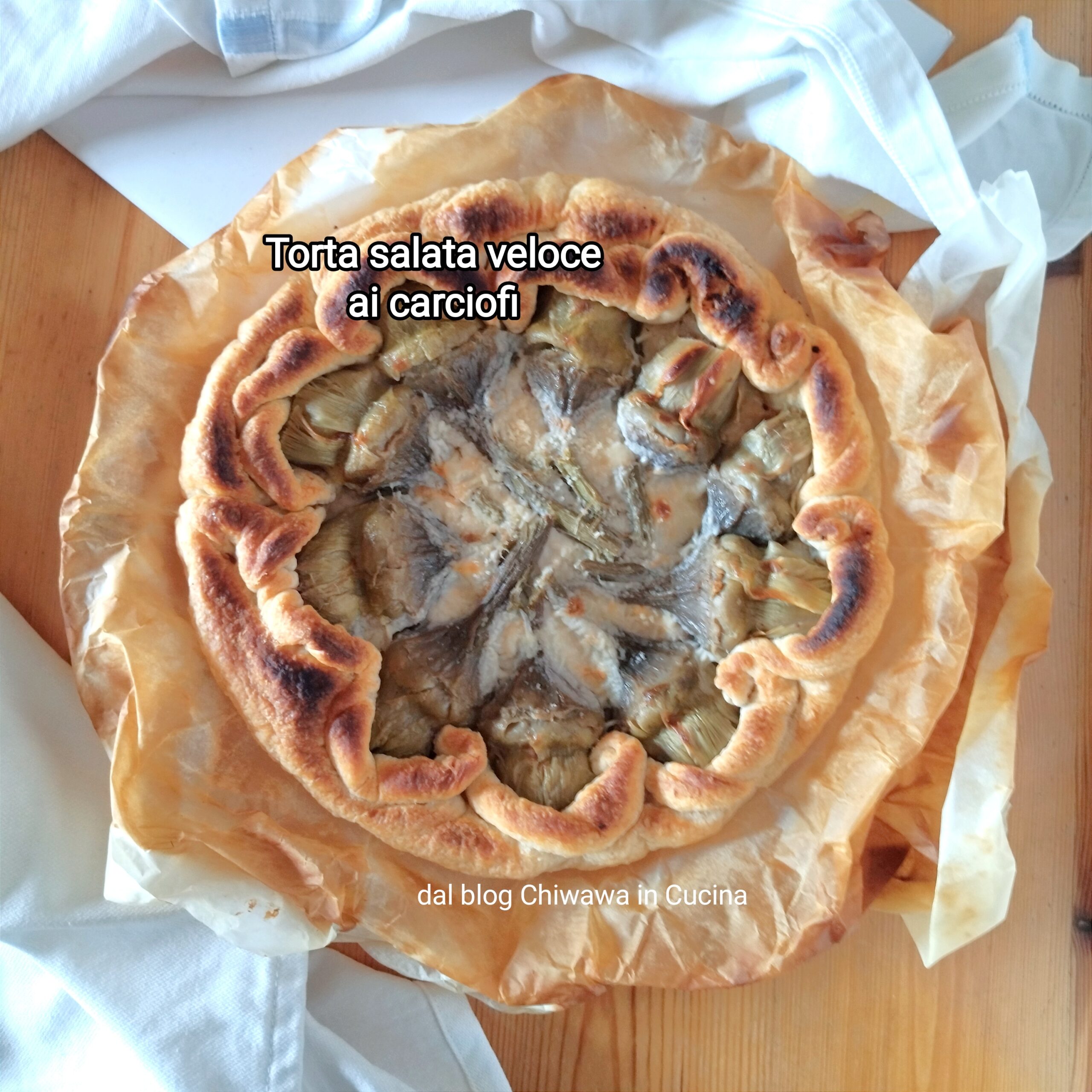 Tarte salée rapide aux artichauts