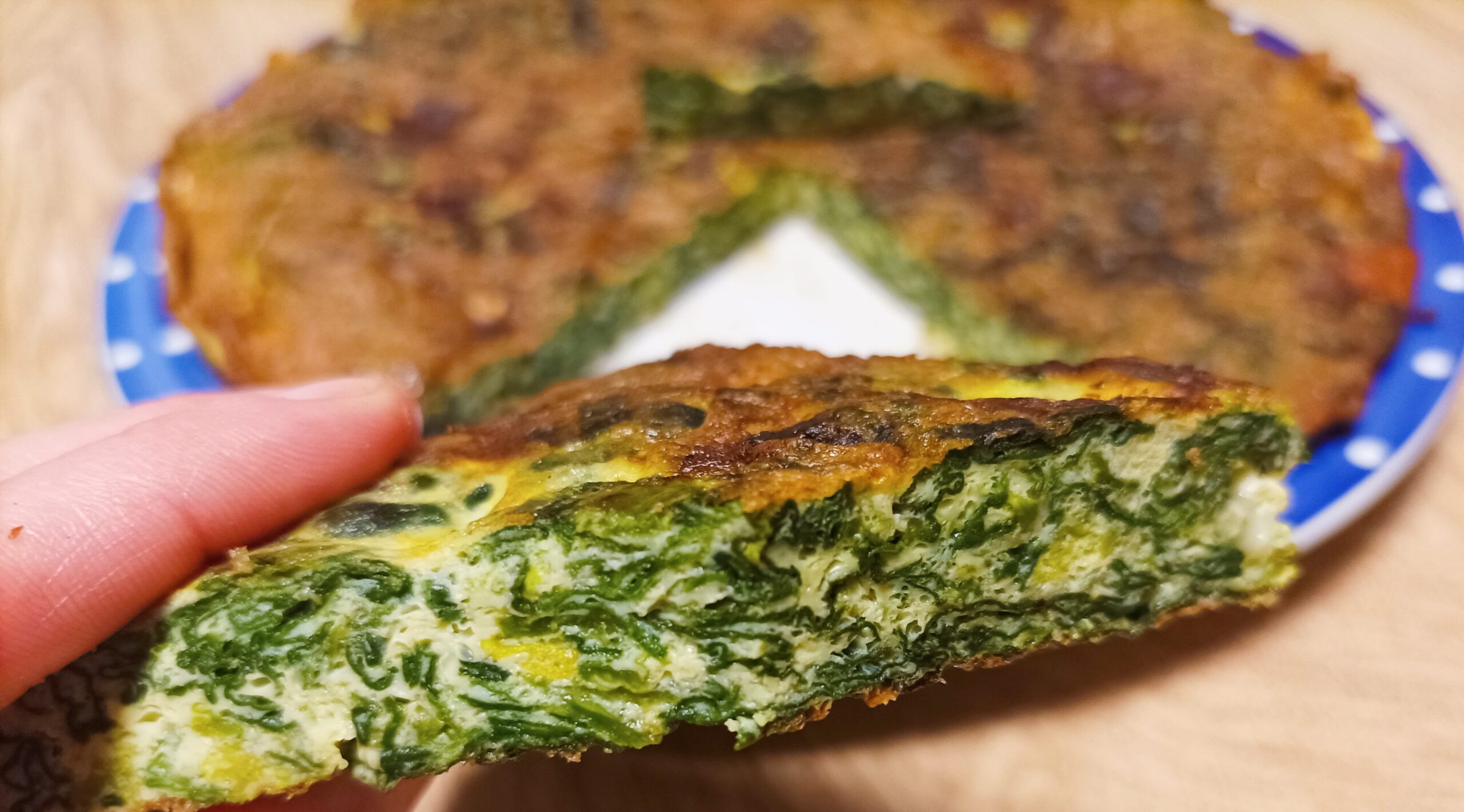 Omelette aux épinards