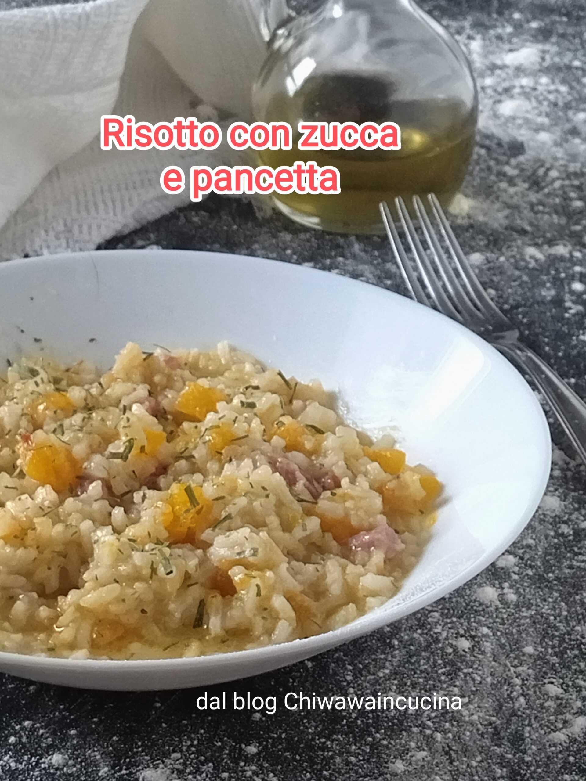 Risotto au potiron et bacon