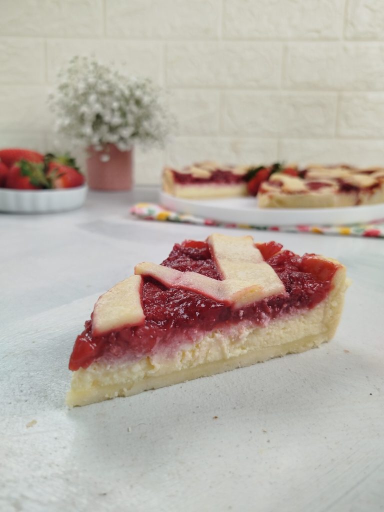 Tarte ricotta et fraises