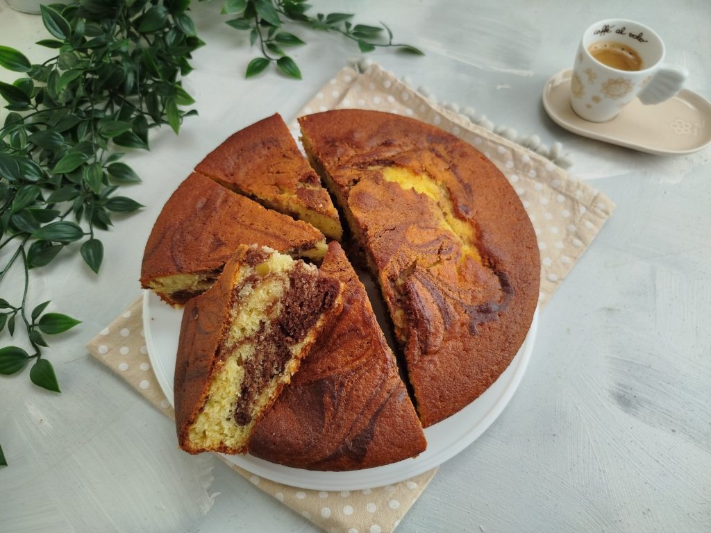 Gâteau moelleux bicolore