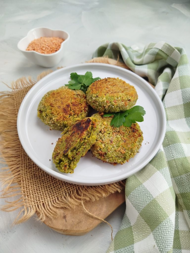 Burger de lentilles et épinards