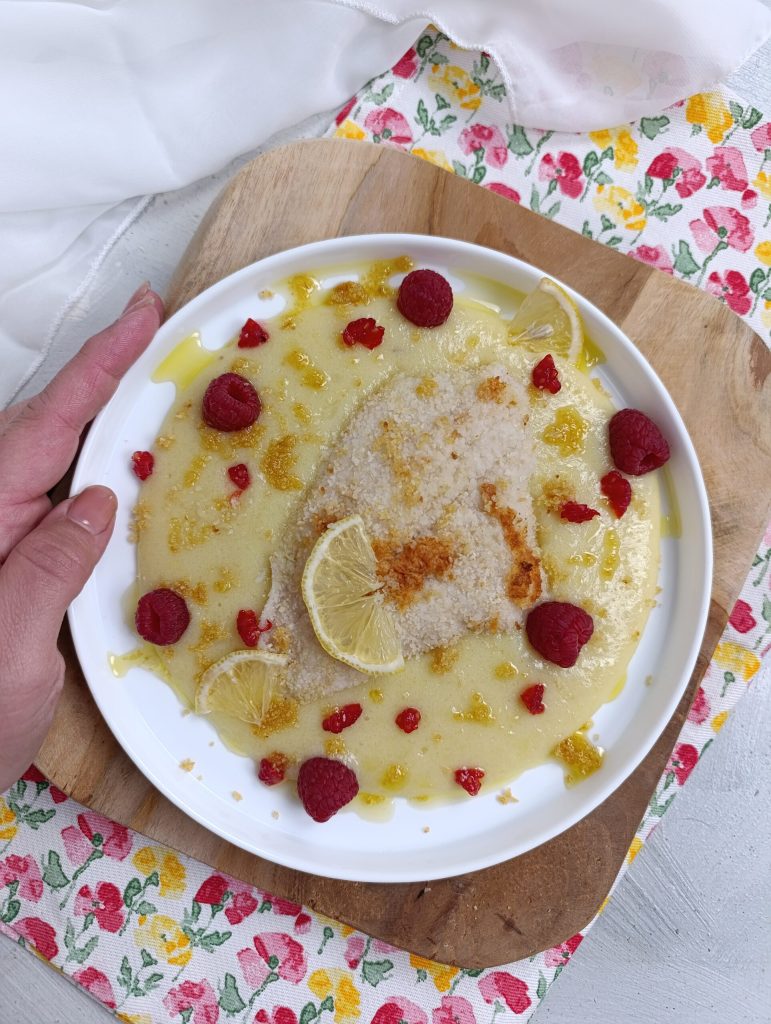 Filet de plie, pommes de terre et framboises